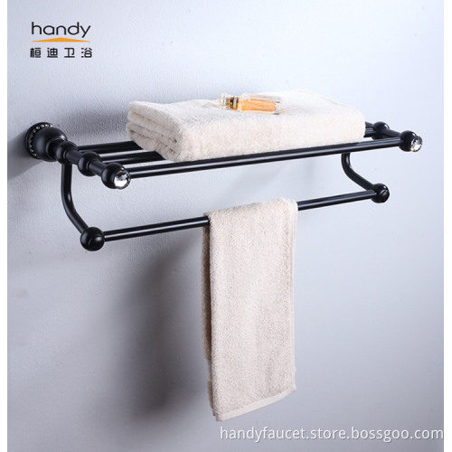 Bathroom Hardware Metal Brass Shower Towel Shelf